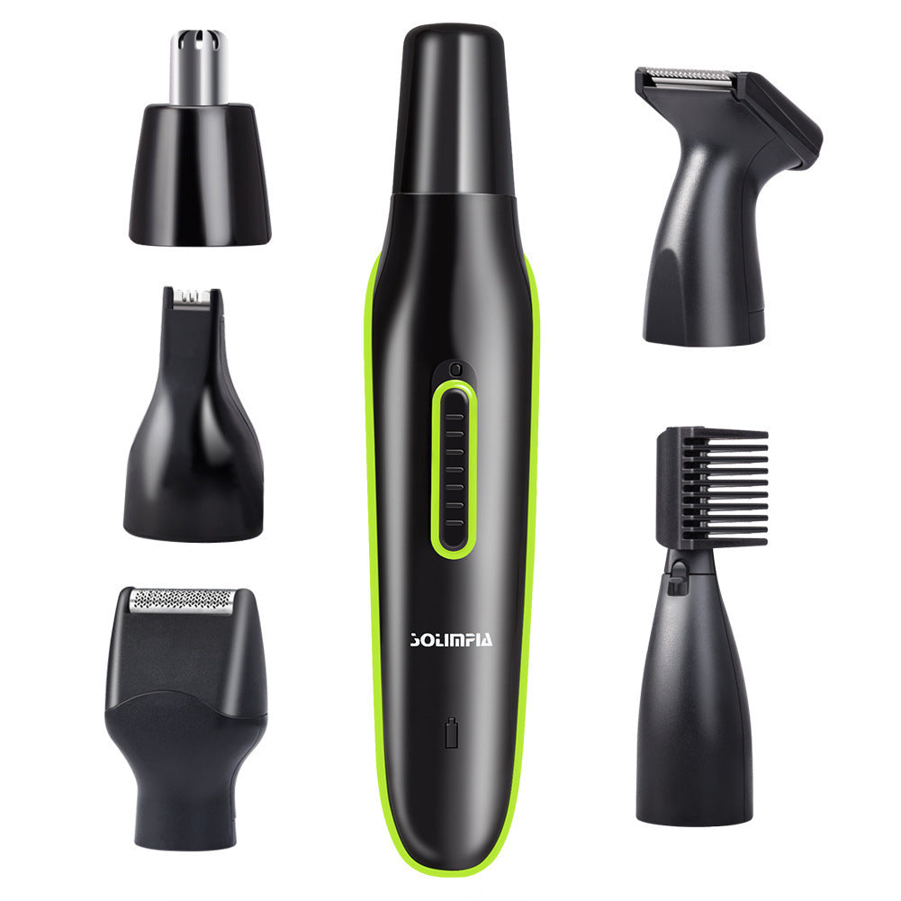 HKM-756819 5-in-1 Nose and Ear Hair Trimmer with Rechargeable Design, Painless Cutting and Easy Cleaning
