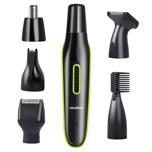 HKM-756819 5-in-1 Nose and Ear Hair Trimmer with Rechargeable Design, Painless Cutting and Easy Cleaning