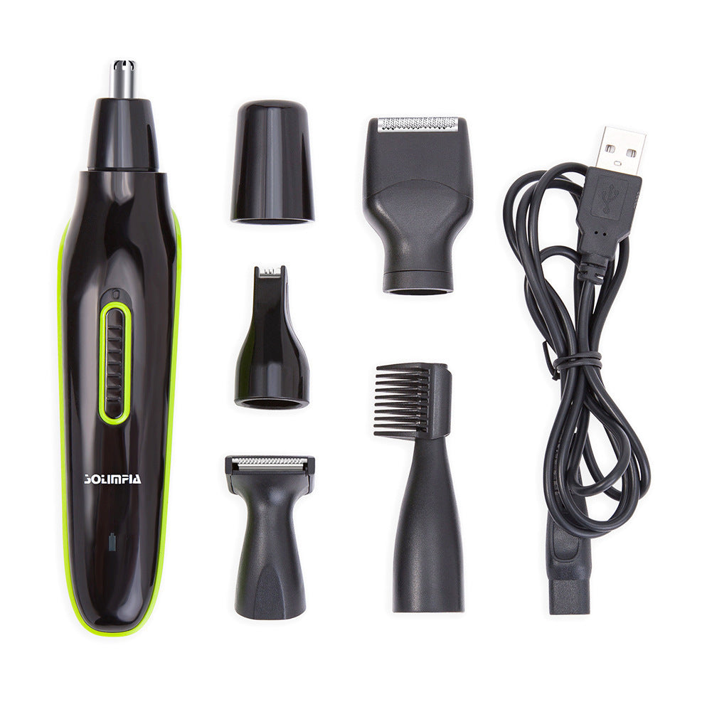 HKM-756819 5-in-1 Nose and Ear Hair Trimmer with Rechargeable Design, Painless Cutting and Easy Cleaning