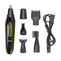 HKM-756819 5-in-1 Nose and Ear Hair Trimmer with Rechargeable Design, Painless Cutting and Easy Cleaning