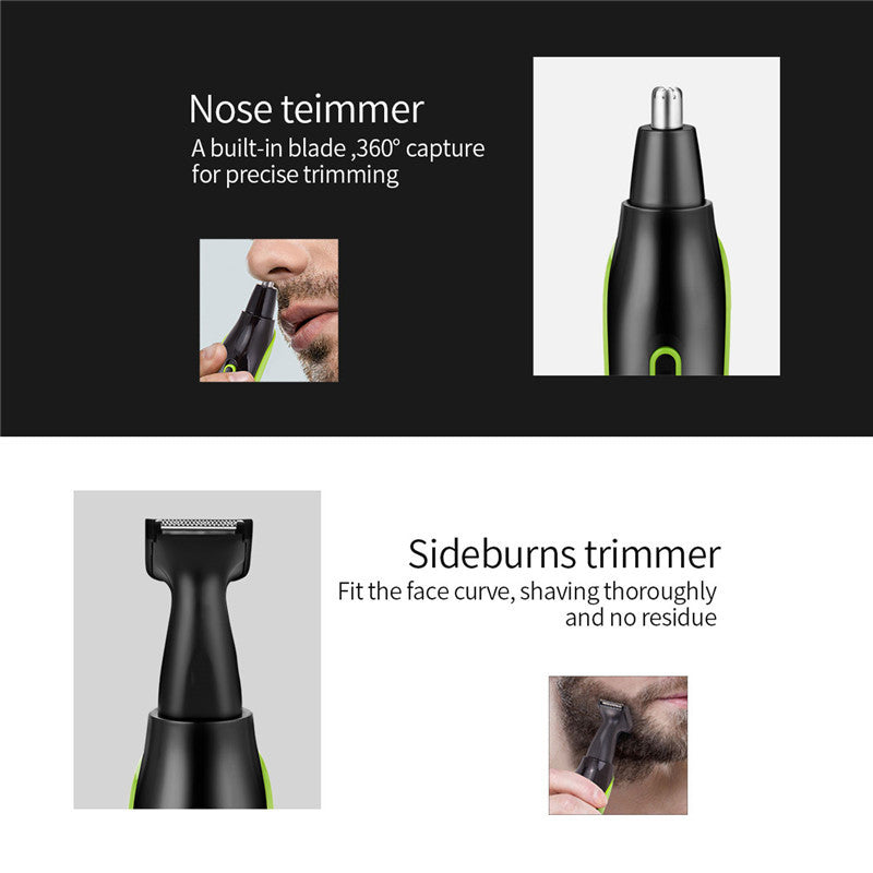 HKM-756819 5-in-1 Nose and Ear Hair Trimmer with Rechargeable Design, Painless Cutting and Easy Cleaning