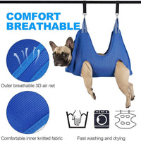 HKM-073555 Breathable Polyester Mesh Pet Hammock for Cat and Dog Nail Trimming Supplies