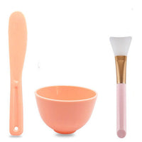 HKM-674835 Silicone Mask Bowl Set with Stirring Stick and Brush - Versatile Skin Care Tool in Multiple Colors