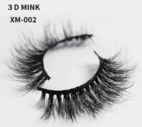 HKM-861203 3 Pairs Natural 3D Mink False Eyelashes - Long and Dramatic Lash Extensions for Eye Enhancement