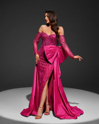 HKM-562003 Elegant Purple Evening Gown for Women - EZ25055 Design