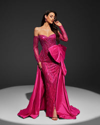 HKM-562003 Elegant Purple Evening Gown for Women - EZ25055 Design