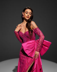 HKM-562003 Elegant Purple Evening Gown for Women - EZ25055 Design