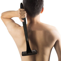 HKM-690131 Portable Manual Shaver with Double-Sided Blade in Black - Compact Design for Easy Grooming