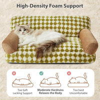 HKM-904787 Cozy Cat and Dog Sofa Bed with Non-Slip Base and Washable Cover for Small Pets