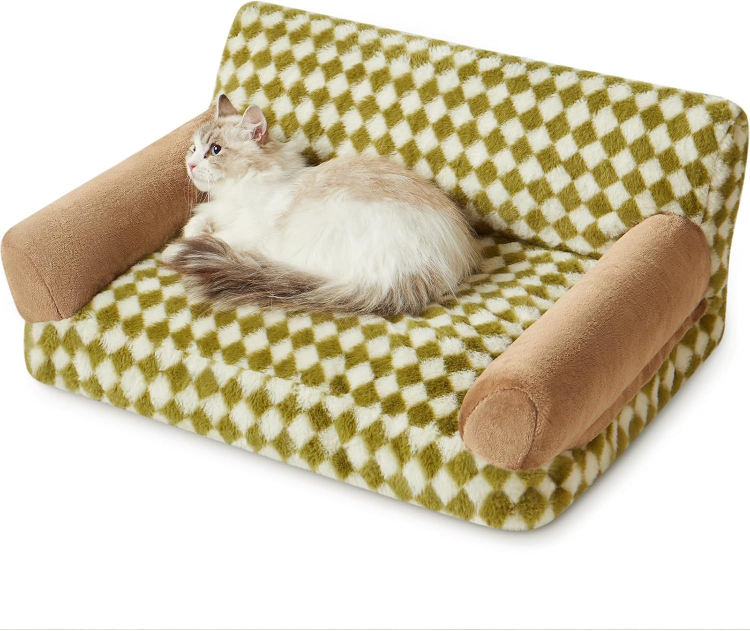 HKM-904787 Cozy Cat and Dog Sofa Bed with Non-Slip Base and Washable Cover for Small Pets