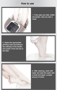 HKM-852819 Electric Foot Grinder with USB Charging - Wear-Resistant, Stylish Design, and Anti-Skid Handle