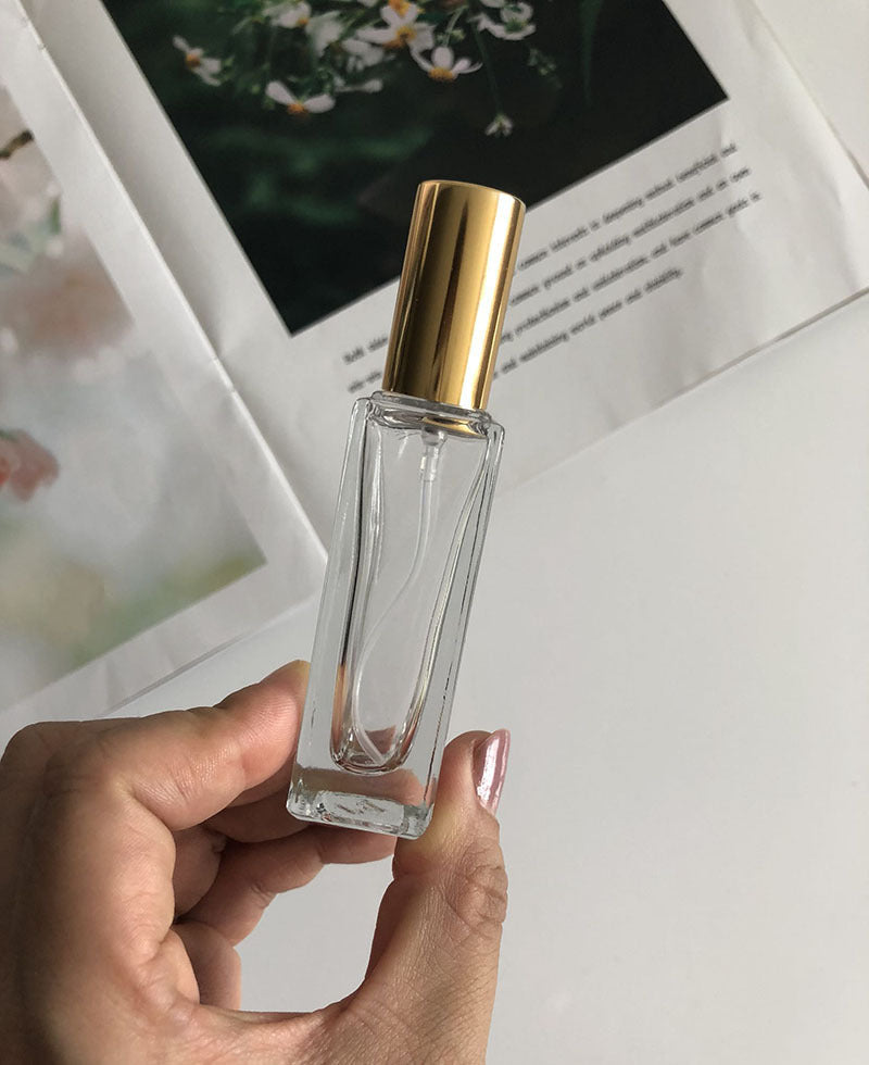 HKM-665427 Portable Transparent Glass Spray Bottle for Perfume - Travel Friendly and Refillable