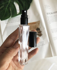 HKM-665427 Portable Transparent Glass Spray Bottle for Perfume - Travel Friendly and Refillable
