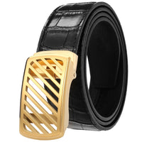 HKM-555411 Luxury Men's Business Belt with Steel Buckle, Model LY36-61462-8