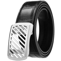 HKM-555411 Luxury Men's Business Belt with Steel Buckle, Model LY36-61462-8