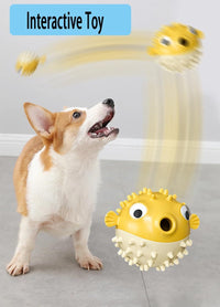 HKM-681363 Interactive Treat Dispensing Dog Toy with Squeaker for Medium and Large Dogs
