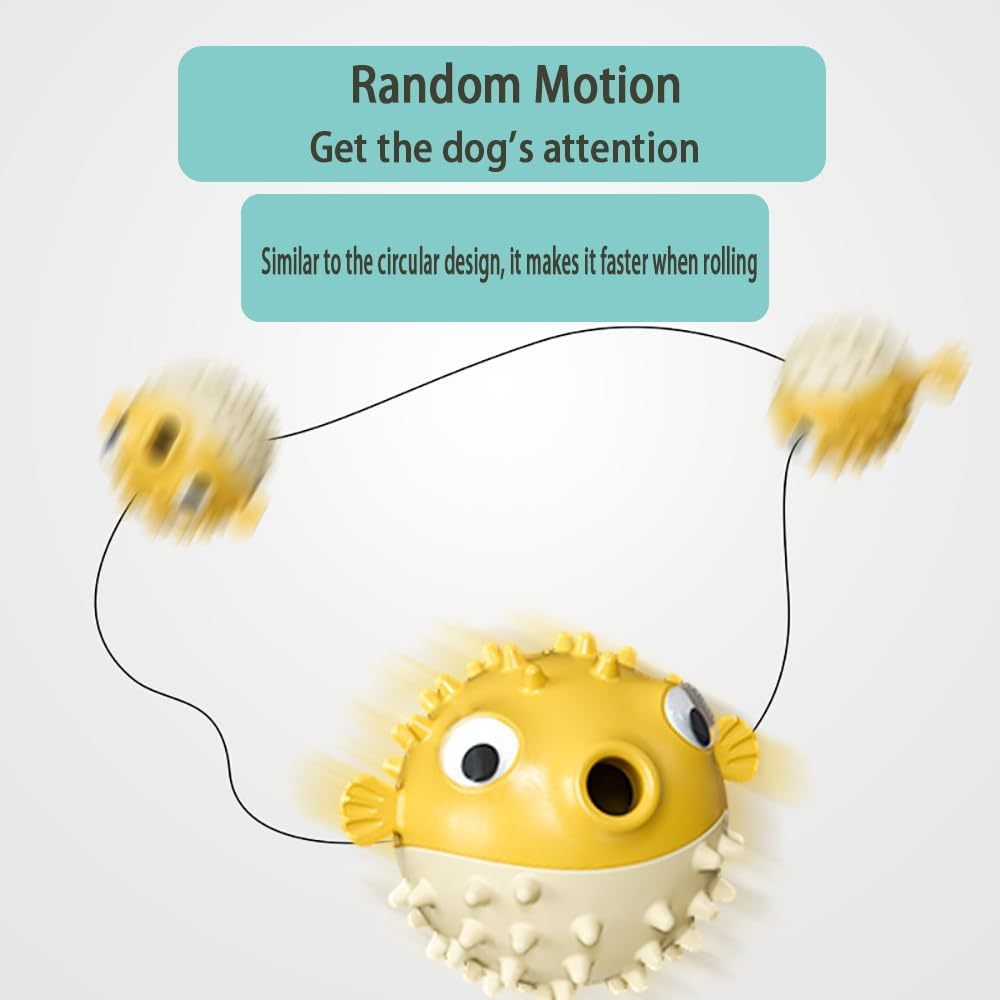 HKM-681363 Interactive Treat Dispensing Dog Toy with Squeaker for Medium and Large Dogs