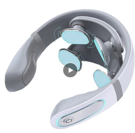 HKM-786131 4D Shiatsu Wireless Neck Massager for Pain Relief, Stiff Neck Therapy with 6 Modes and 20 Intensity Settings