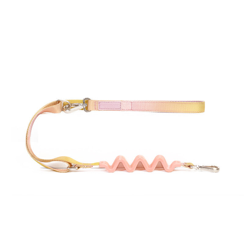 HKM-520339 Adjustable Zero Pressure Cat Collar and Traction Rope Set ¨C M/L Size Options in Blossom, Aurora, and Seine River Designs
