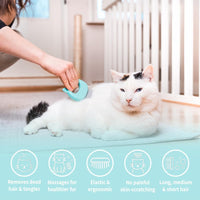 HKM-794643 Multi-Purpose Pet Grooming Comb for Gentle Deshedding and Massage – Suitable for Cats, Dogs, and Bunnies