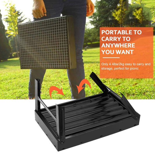 HKM-862163 Portable Foldable Charcoal BBQ Grill for Camping, Picnics, and Garden Use
