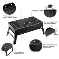 HKM-862163 Portable Foldable Charcoal BBQ Grill for Camping, Picnics, and Garden Use