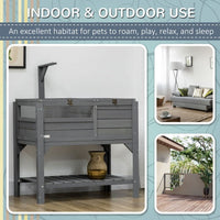 HKM-627155 Reptile Storage Shelf with Light Support Frame and Weather Protection, Grey