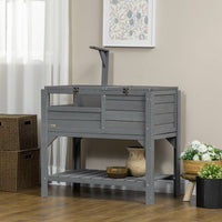 HKM-627155 Reptile Storage Shelf with Light Support Frame and Weather Protection, Grey