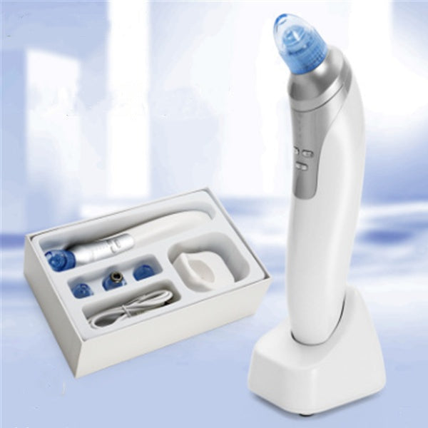HKM-702995 Electric Blackhead Remover Machine - Silver, Compact Size for Home Use, Effective Acne Treatment