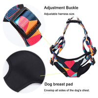 HKM-502547 Adjustable Nylon Chest Harness for Medium and Large Dogs with Padded Comfort and Sturdy Metal Clasp