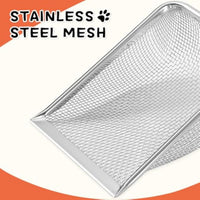 HKM-760723 Stainless Steel Cat Litter Scoop with Small Mesh Design for Easy Cleaning and Ergonomic Handle