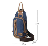 HKM-238099 Men's Canvas Crossbody Bag - Everyday Outdoor Sports Satchel in Multiple Colours