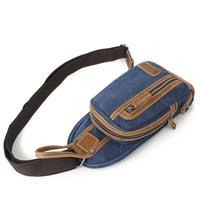 HKM-238099 Men's Canvas Crossbody Bag - Everyday Outdoor Sports Satchel in Multiple Colours