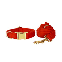 HKM-534163 Velvet Pet Collar with Adjustable Traction Rope and Bow Tie, Available in Multiple Sizes