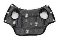 HKM-426515 Black Ripped Denim Vest for Dogs - XS to XXL, Stylish Pet Clothing
