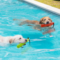 HKM-464659 Interactive Floating Dog Water Toys for Outdoor Fetch and Treat Hiding, Lightweight TPR Bumper Design