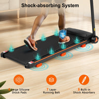 HKM-916179 Folding Treadmill with Heart Rate Sensor, 2.5HP Motor, Supports Up to 300 lbs