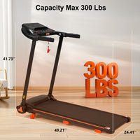 HKM-916179 Folding Treadmill with Heart Rate Sensor, 2.5HP Motor, Supports Up to 300 lbs