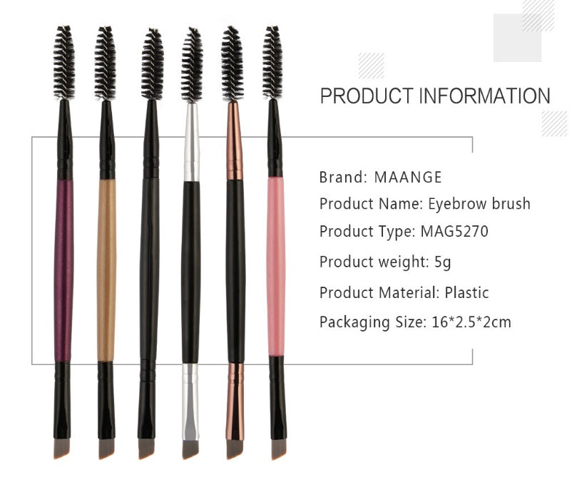 HKM-248659 Double Eyelash and Eyebrow Brush Duo for Effortless Eye Makeup Application