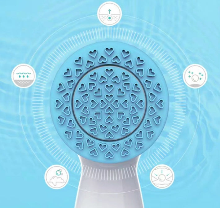 HKM-389459 Facial Cleansing Massager with Dual Massage Heads and Oscillation Technology