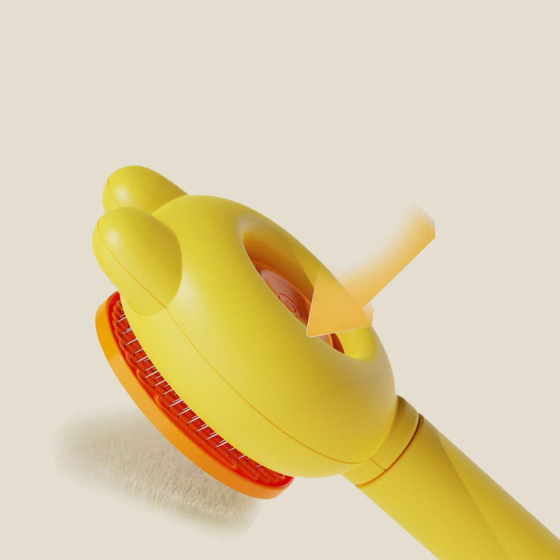 HKM-413331 Self-Cleaning Cat and Dog Grooming Brush with Metal Comb and Release Button for Shedding and Pet Care