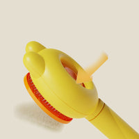 HKM-413331 Self-Cleaning Cat and Dog Grooming Brush with Metal Comb and Release Button for Shedding and Pet Care