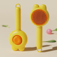 HKM-413331 Self-Cleaning Cat and Dog Grooming Brush with Metal Comb and Release Button for Shedding and Pet Care