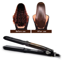 HKM-208403 Tourmaline Steam Hair Straightener and Curler – Dual-Use Anion Hair Styling Tool