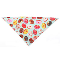 HKM-980435 Cute Pet Triangle Scarf Bandana - Soft Cotton, Fashionable Donut Design, Machine Washable, for Daily Wear and Outdoor Adventures