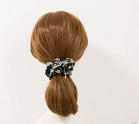 HKM-934995 Batik Print Hair Tie in Black - Stylish National Style Accessory