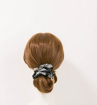 HKM-934995 Batik Print Hair Tie in Black - Stylish National Style Accessory