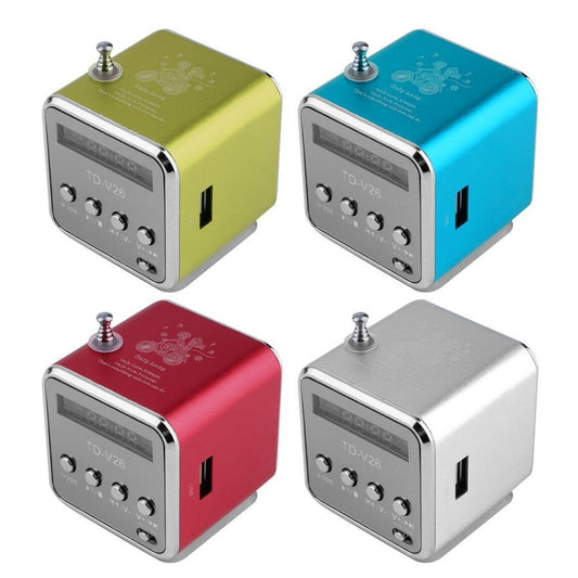 KTX-390035 Portable Mini Bluetooth Speaker with FM Radio and MP3 Player - Compact Soundbar with Micro SD/USB Support and Built-in Rechargeable Battery