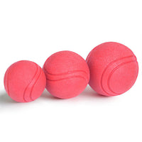 HKM-282387 Medium Solid Rubber Elastic Ball - Bite Resistant, Red, 5.8cm Diameter