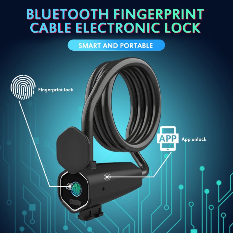 HKM-361747 Smart Fingerprint Steel Ring Bicycle Lock for Enhanced Security